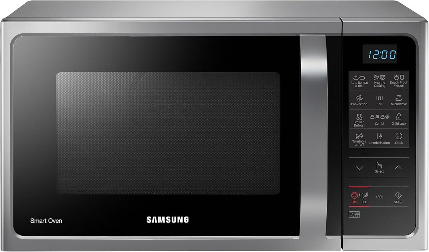 Samsung MC28H5013AS 28-litre combination microwave in silver with digital controls