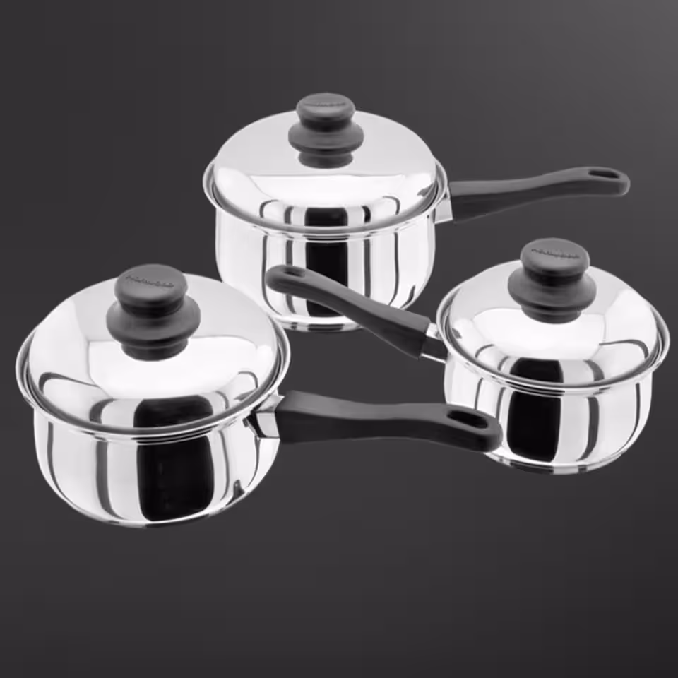 Judge Essentials 3-Piece Stainless Steel Saucepan Set (Model: HEA1). — photo 2