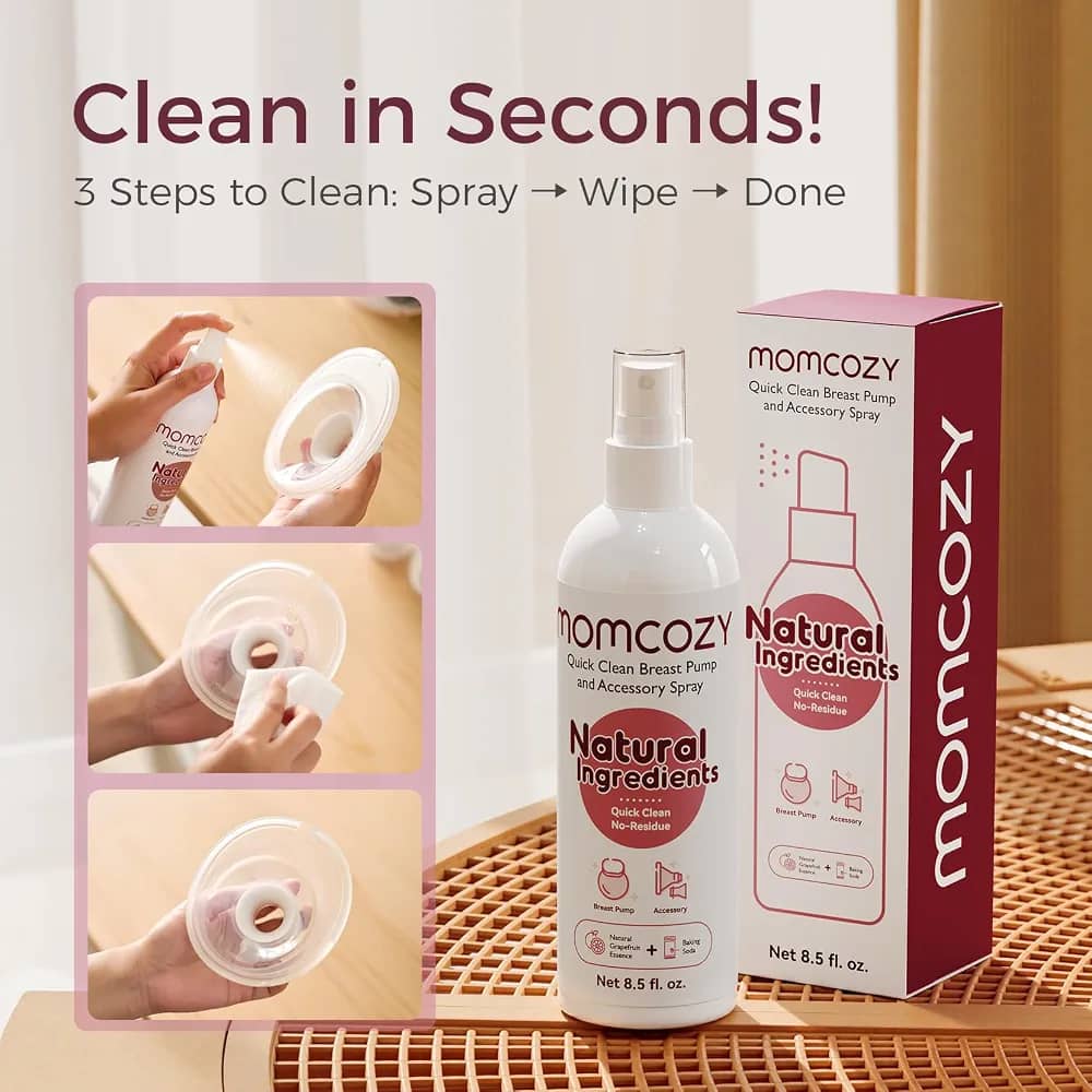 Momcozy Portable Breast Pump Cleaning Spray (8.5 Fl Oz / 250 ml). โ photo 2