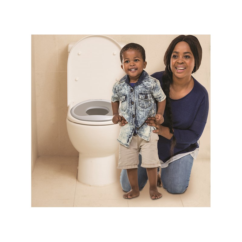 Dreambaby Ezy-Slimline grey contoured toilet trainer seat for children
