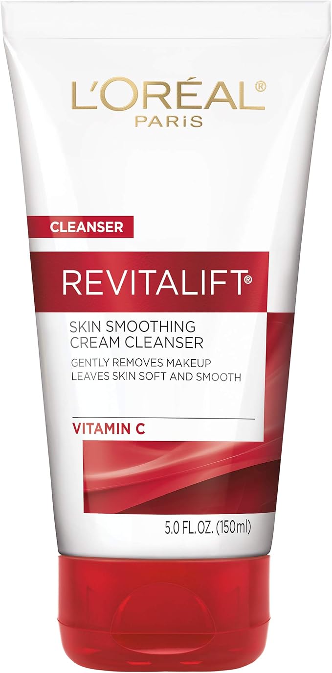 L'Oréal Revitalift Skin Smoothing Cream Cleanser 5oz tube with vitamin C