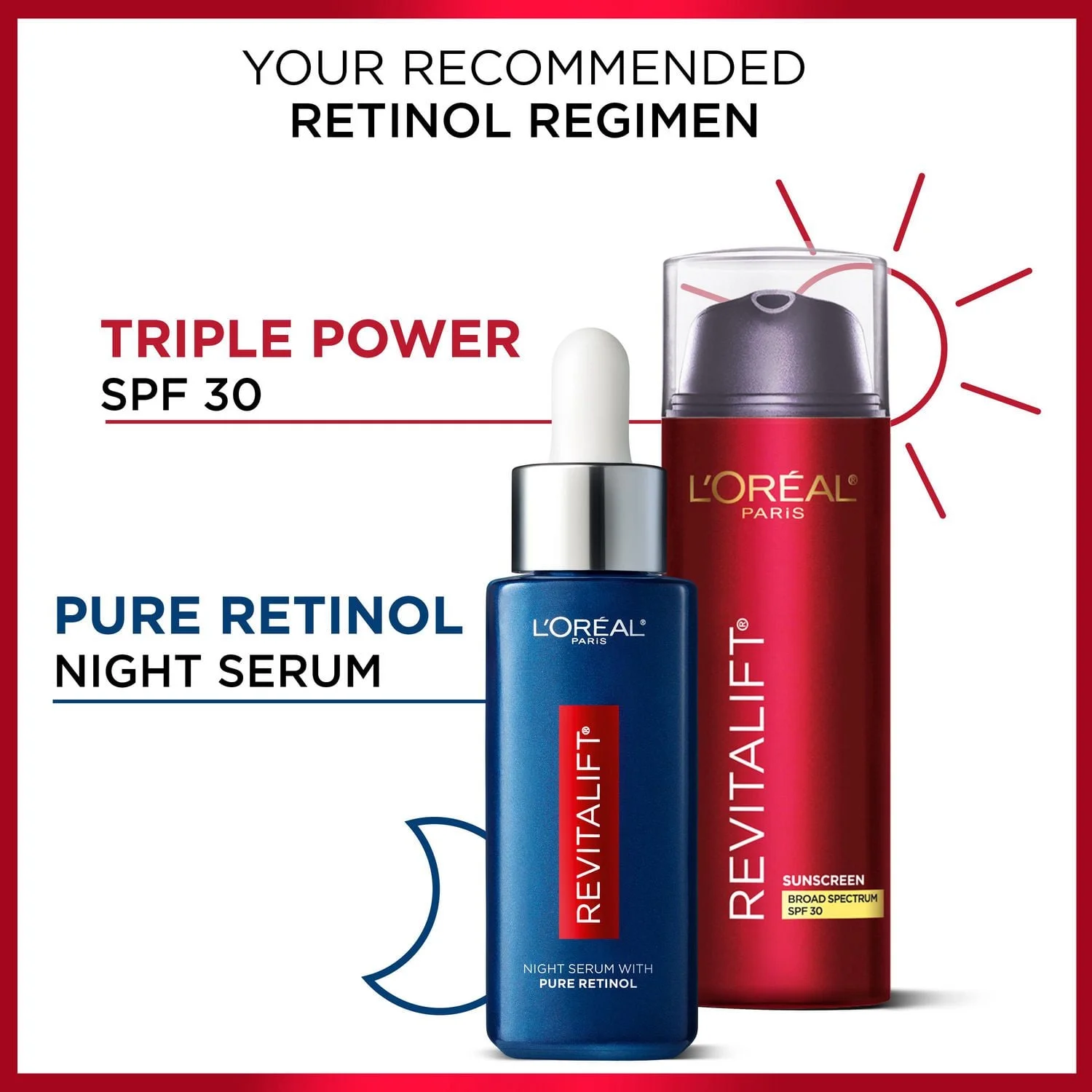 L'Oreal Paris Revitalift Derm Intensives Retinol Night Serum blue bottle with dropper