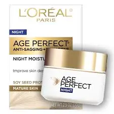 L'Oreal Paris Age Perfect Night Moisturiser anti-aging cream 2.5 oz jar