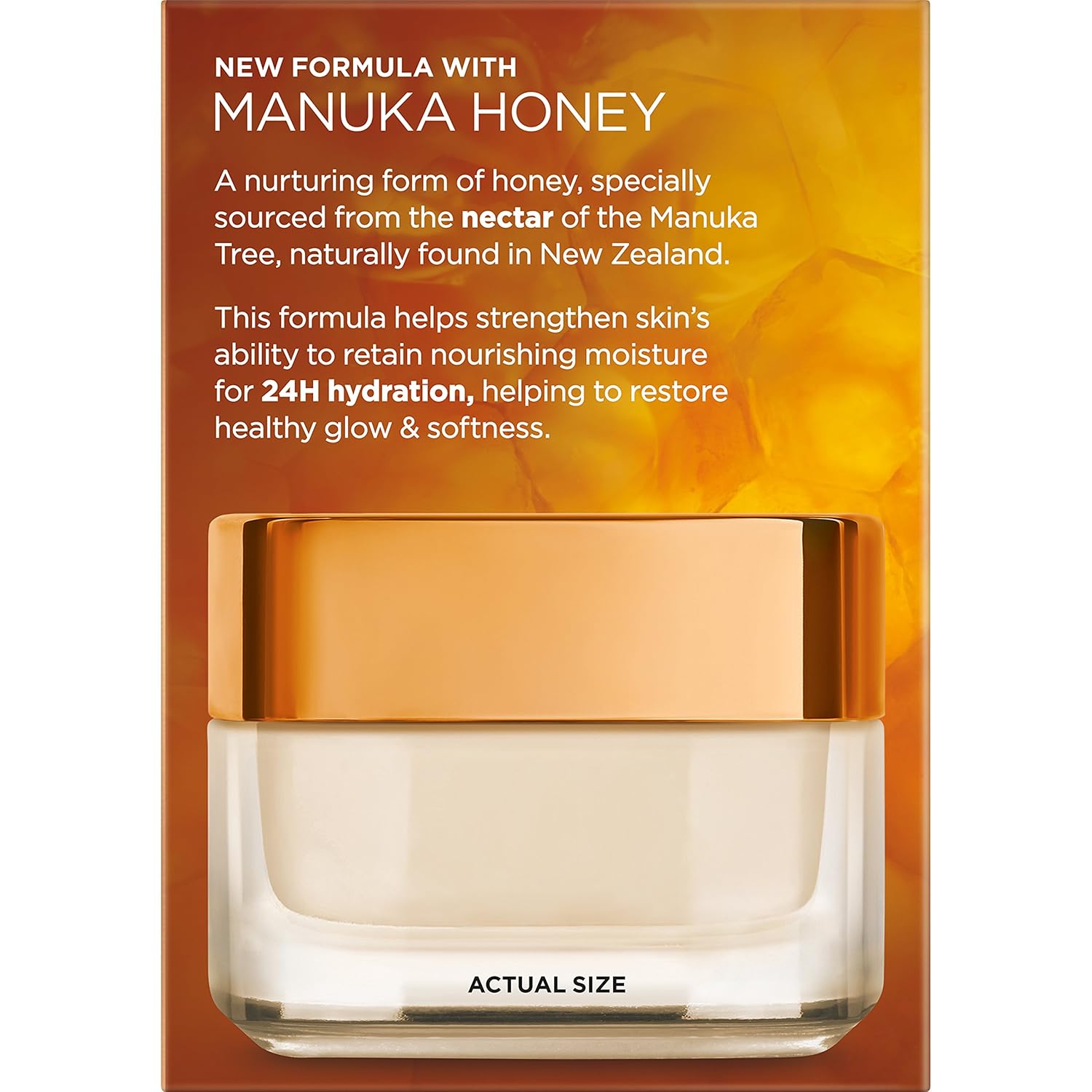 L'Oreal Paris Age Perfect Hydra-Day Cream 1.7 ounce jar with manuka honey