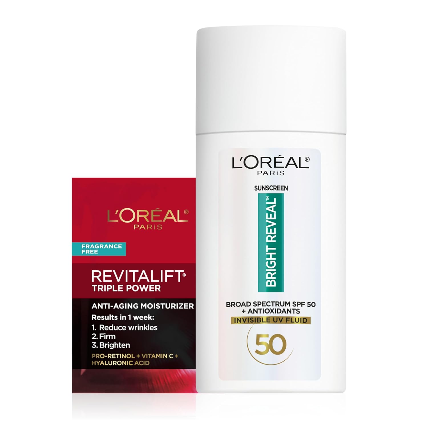 L'Oreal Paris Bright Reveal SPF 50 sunscreen lotion with moisturizer sample