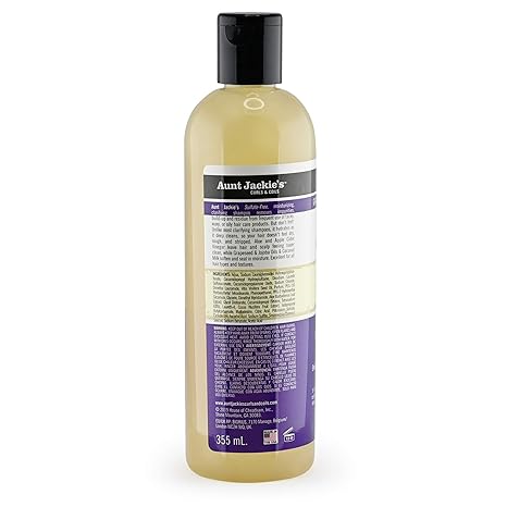 Aunt Jackie's Grapeseed power wash intense moisture clarifying shampoo 355ml bottle