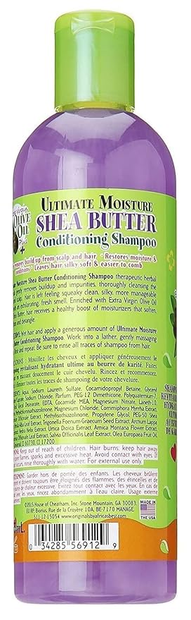 Ultimate Moisture Shea Butter Conditioning Shampoo purple bottle