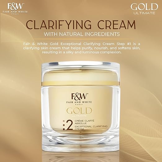 F&W Gold Exceptional Clarifying Cream 200ml jar with white lid