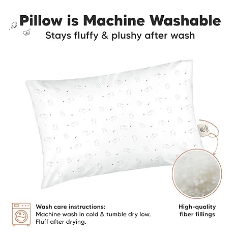 KeaBabies toddler travel pillow for ages two to five, machine washable