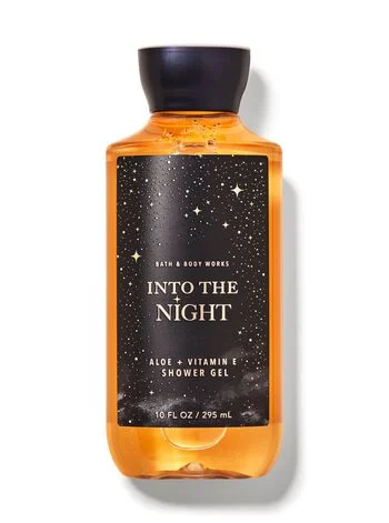 Bath & Body Works Into the Night orange shower gel wash 10 oz bottle