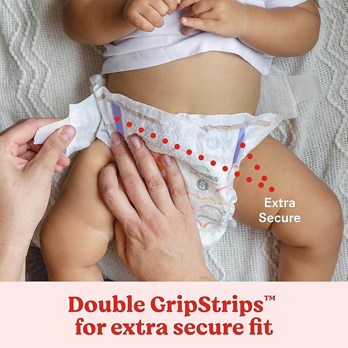 Huggies Little Movers Size 4 diapers, 156 count pack with Double GripStrips