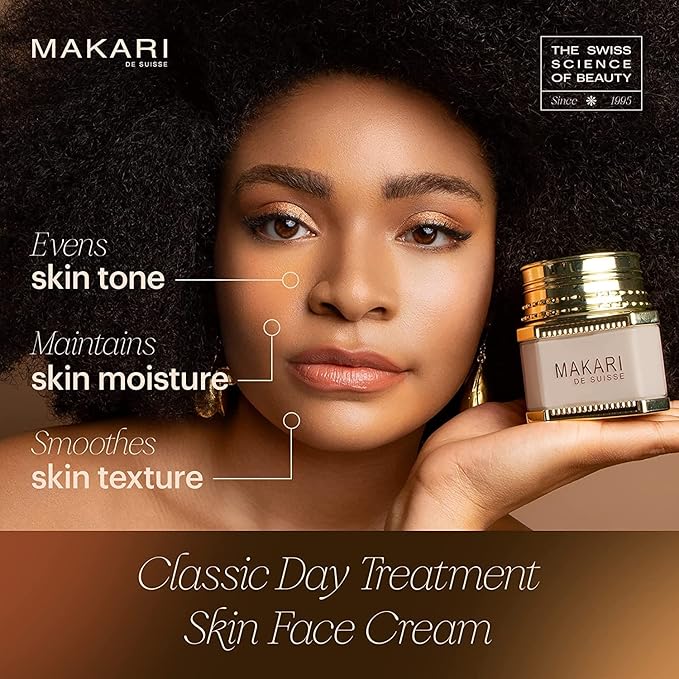 Makari Day Radiance Face Cream 55ml jar with gold accents