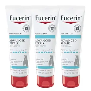 Eucerin Advanced Repair Light Feel Foot Creme three pack 3 oz tubes
