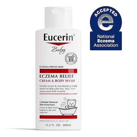 Eucerin Baby Eczema Relief Cream and Body Wash 13.5 fl oz gentle cleanser