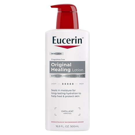 Eucerin Original Healing Rich Body Lotion 16.9 fl oz pump bottle for extremely dry skin