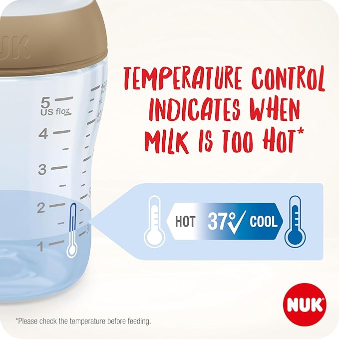 NUK Perfect Match 260ml bottle with temperature control indicator, Minnie Mouse design