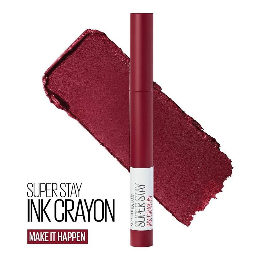 Maybelline New York Super Stay Ink Crayon Lipstick in the shade #55 Make It Happen — photo 2