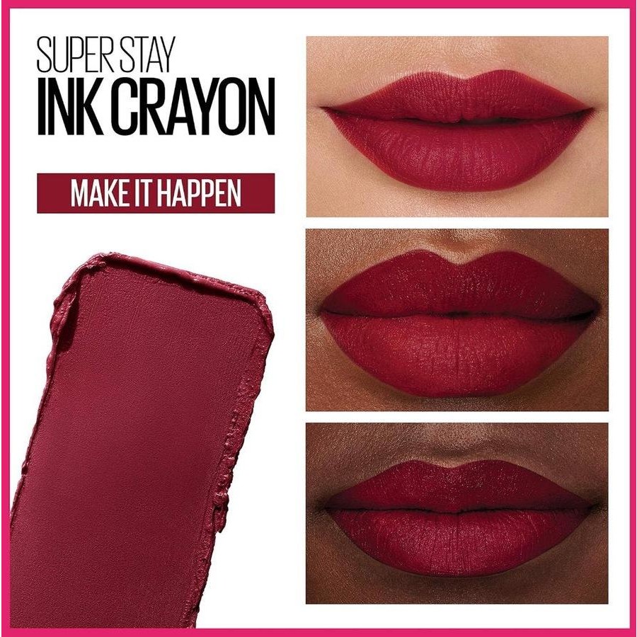 Maybelline New York Super Stay Ink Crayon Lipstick in the shade #55 Make It Happen — photo 3