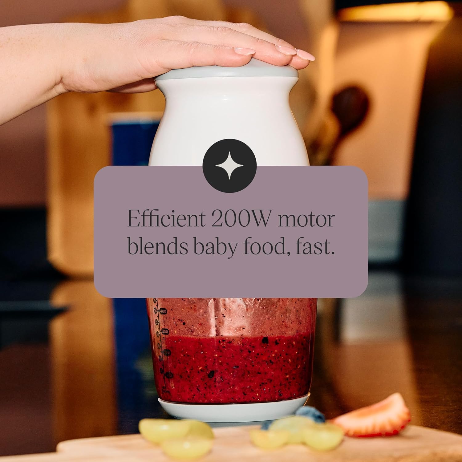 Tommee Tippee Quick Chop white food blender with 200W motor for baby food