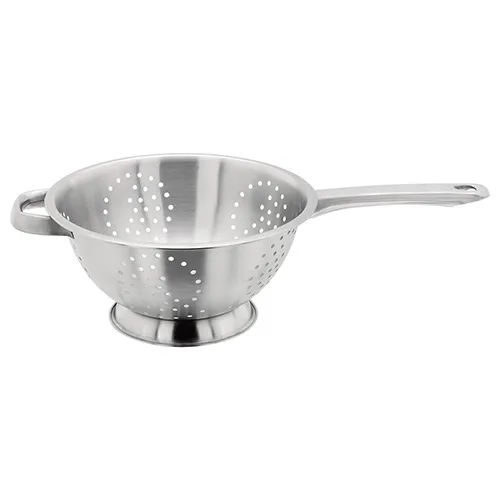 Judge MJ13 large satin stainless steel colander 24cm with long handle