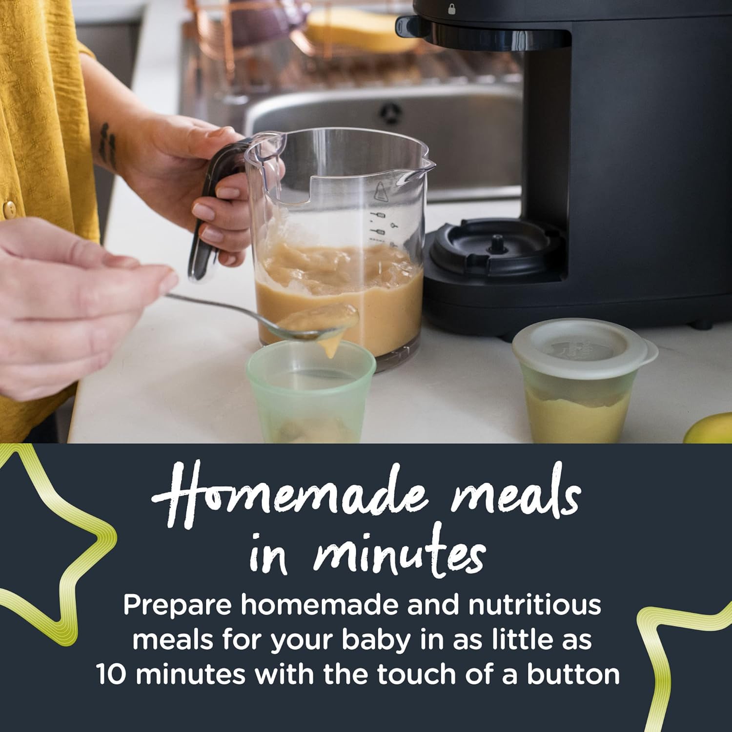Tommee Tippee 6-In-1 baby food maker with steam, blend and sterilise function