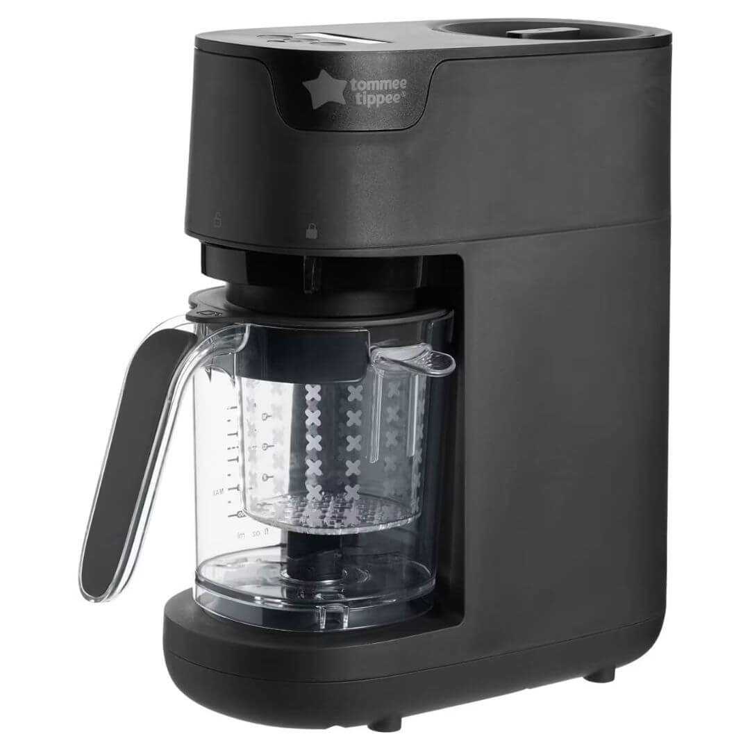 Tommee Tippee black 6-in-1 baby food maker with 500ml capacity, steam and blend functions