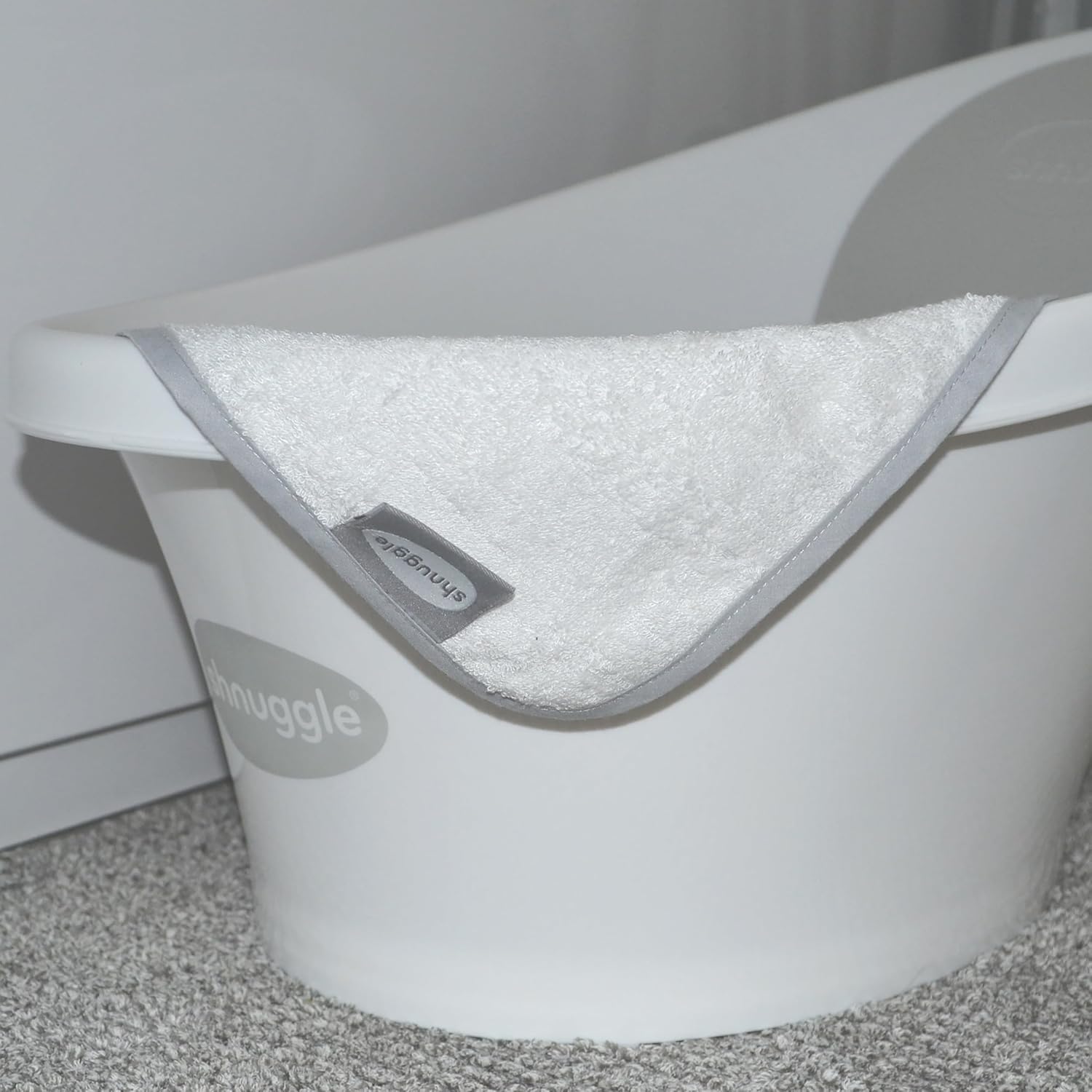 Snuggle soft baby wash cloth grey and white, pack of 12