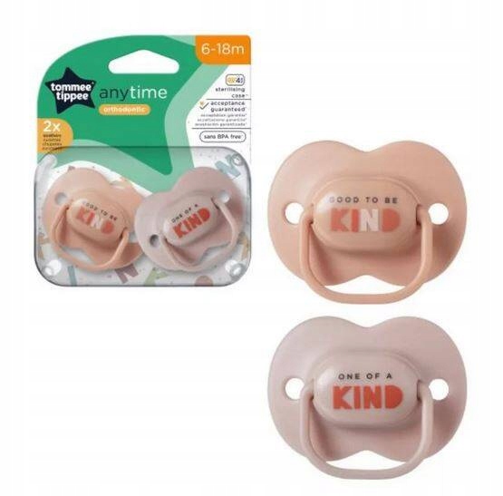 Tommee Tippee Closer to Nature AnyTime Soother 6-18 months pink pair