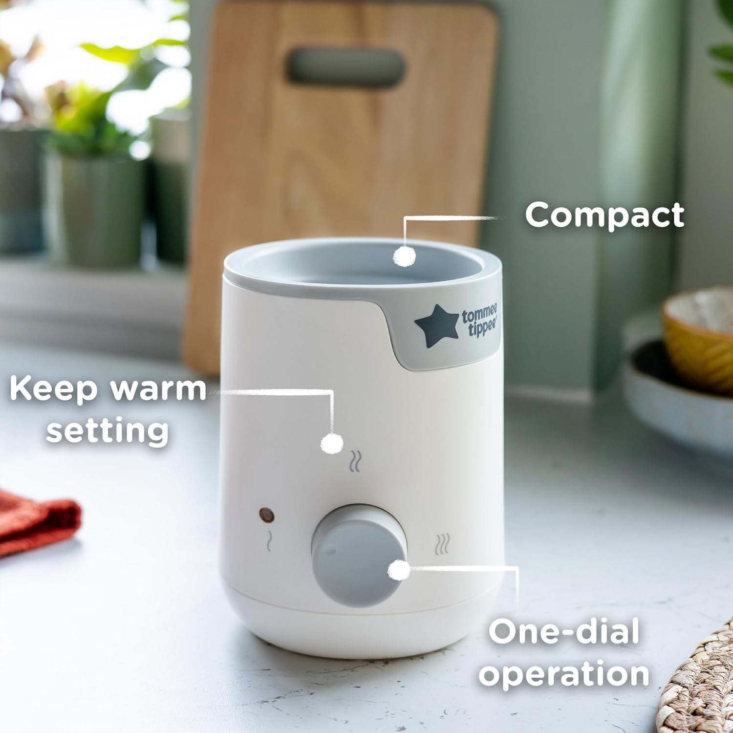 Tommee Tippee Easi-Warm white electric bottle and food warmer with dial control