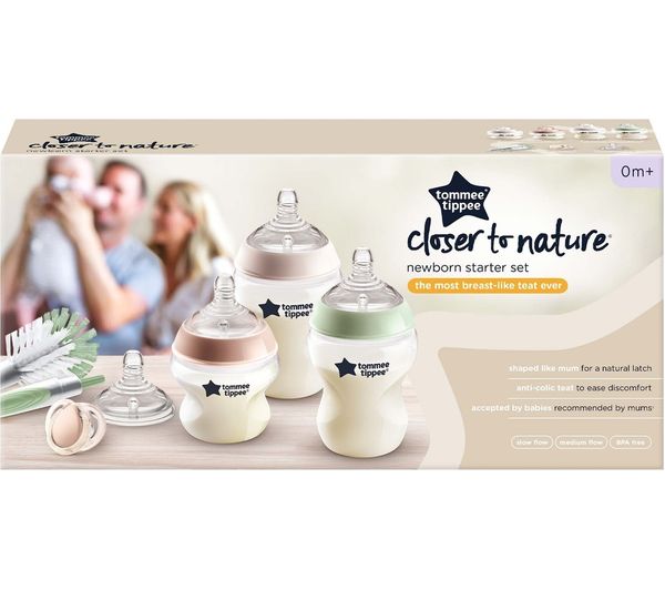 Tommee Tippee Closer to Nature Newborn Starter Set with bottles and teats