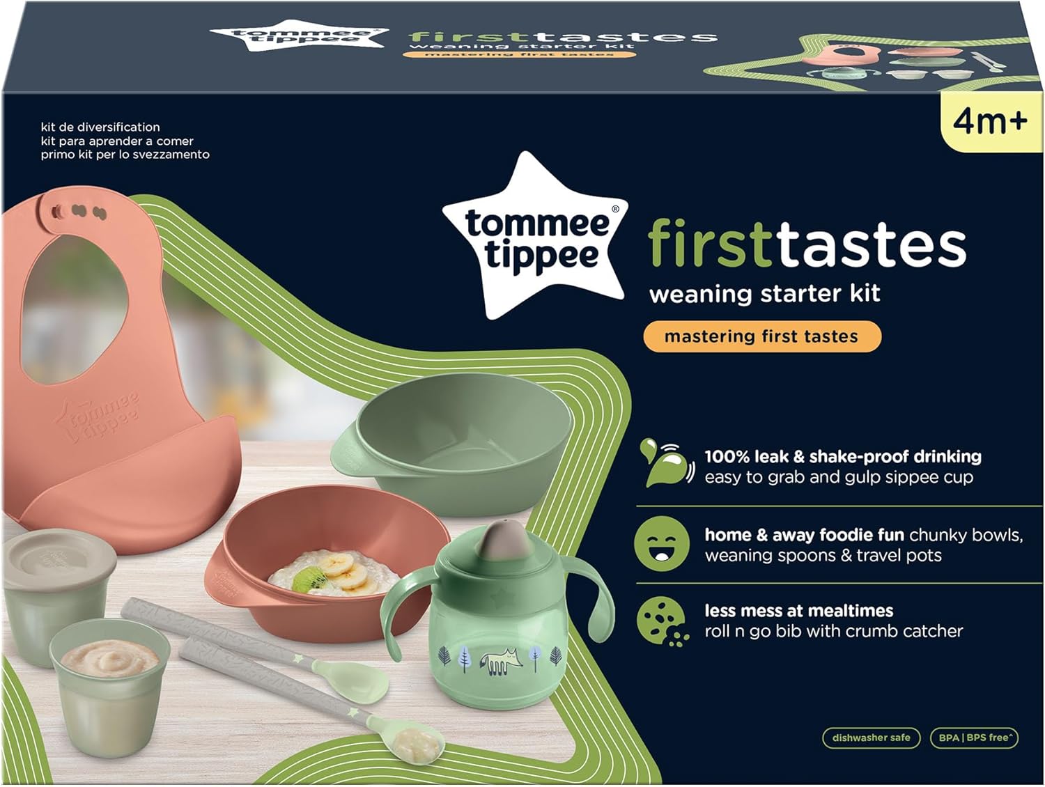 Tommee Tippee First Tastes Weaning Starter Set with bowls, cups and spoons