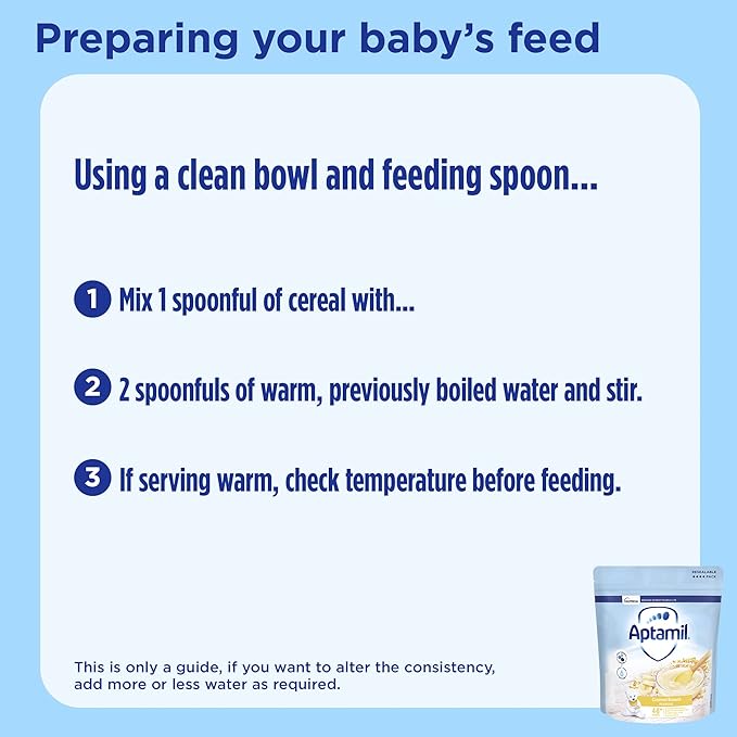 Aptamil Creamed Banana Cereal 125g for babies 4-6 months plus