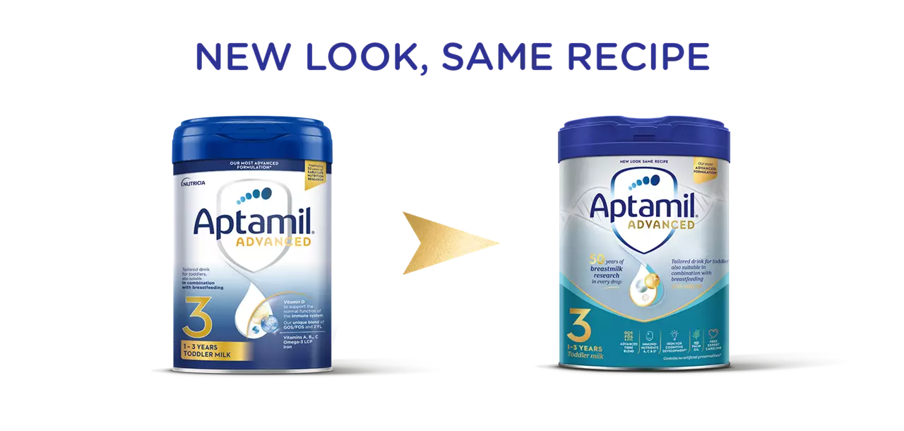 Aptamil Advanced 3 toddler milk powder formula 800g tin for 1-3 years