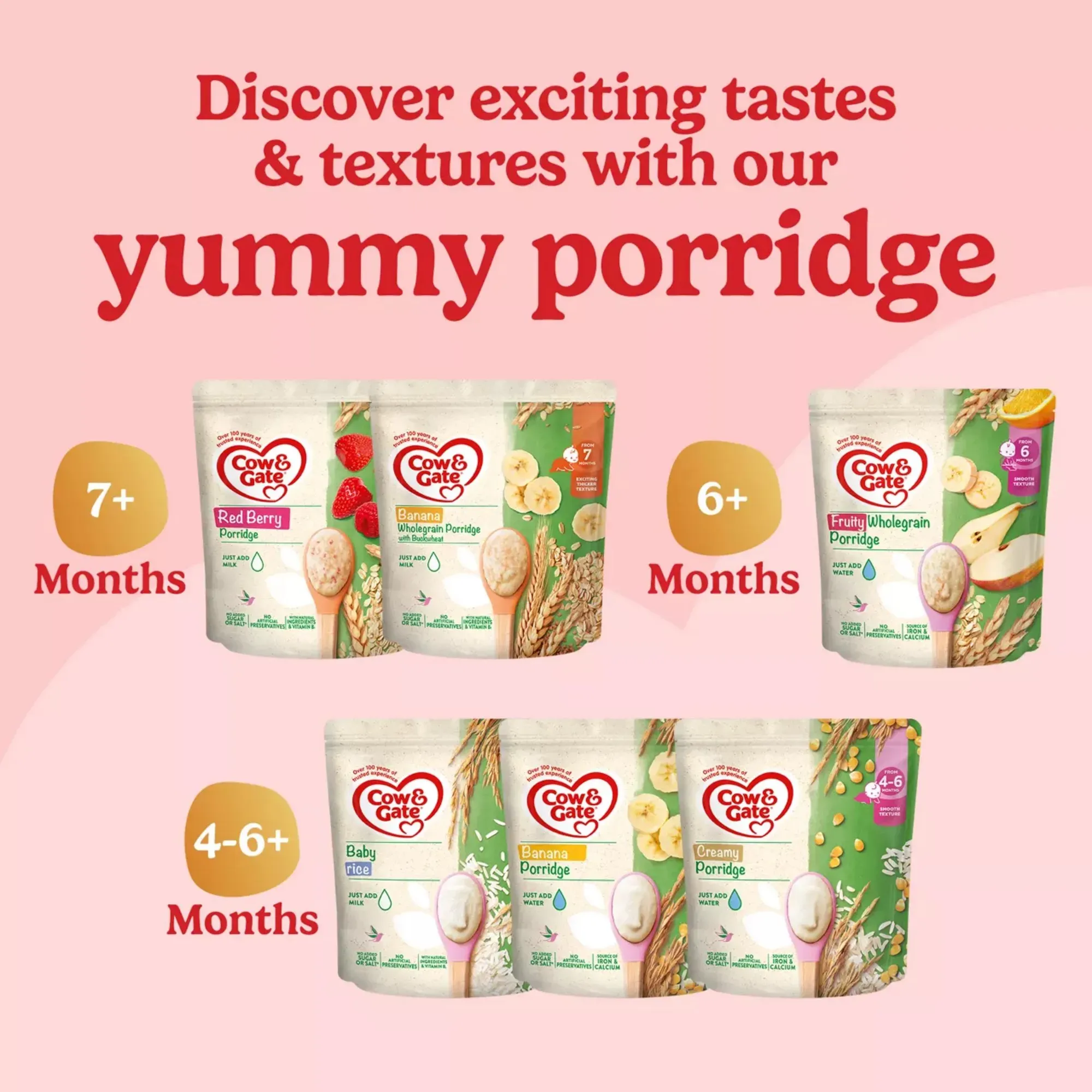 Cow & Gate Red Berry Wholegrain Cereal, 7+ Months, 200g — photo 4