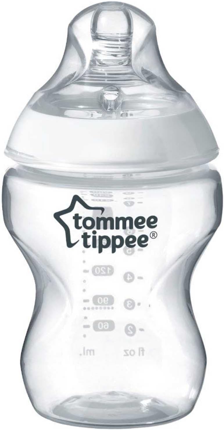 Tommee Tippee Closer to Nature clear baby bottle 260ml with teat