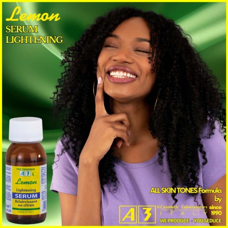 A3 Lemon Serum Lightening 50 ml amber bottle with white cap