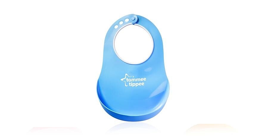 Tommee Tippee Essentials Comfi Neck Bib blue with adjustable closure