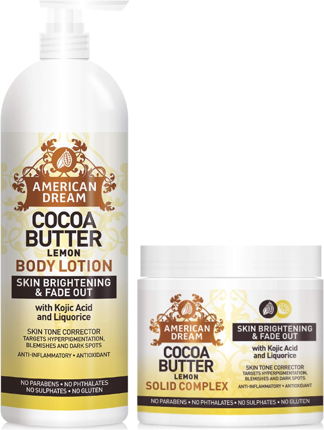 American Dream Cocoa Butter Lemon Body Lotion 473ml pump bottle
