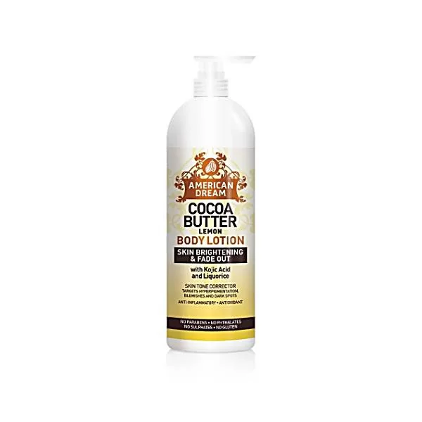 American Dream Cocoa Butter Lemon Body Lotion 473ml pump bottle