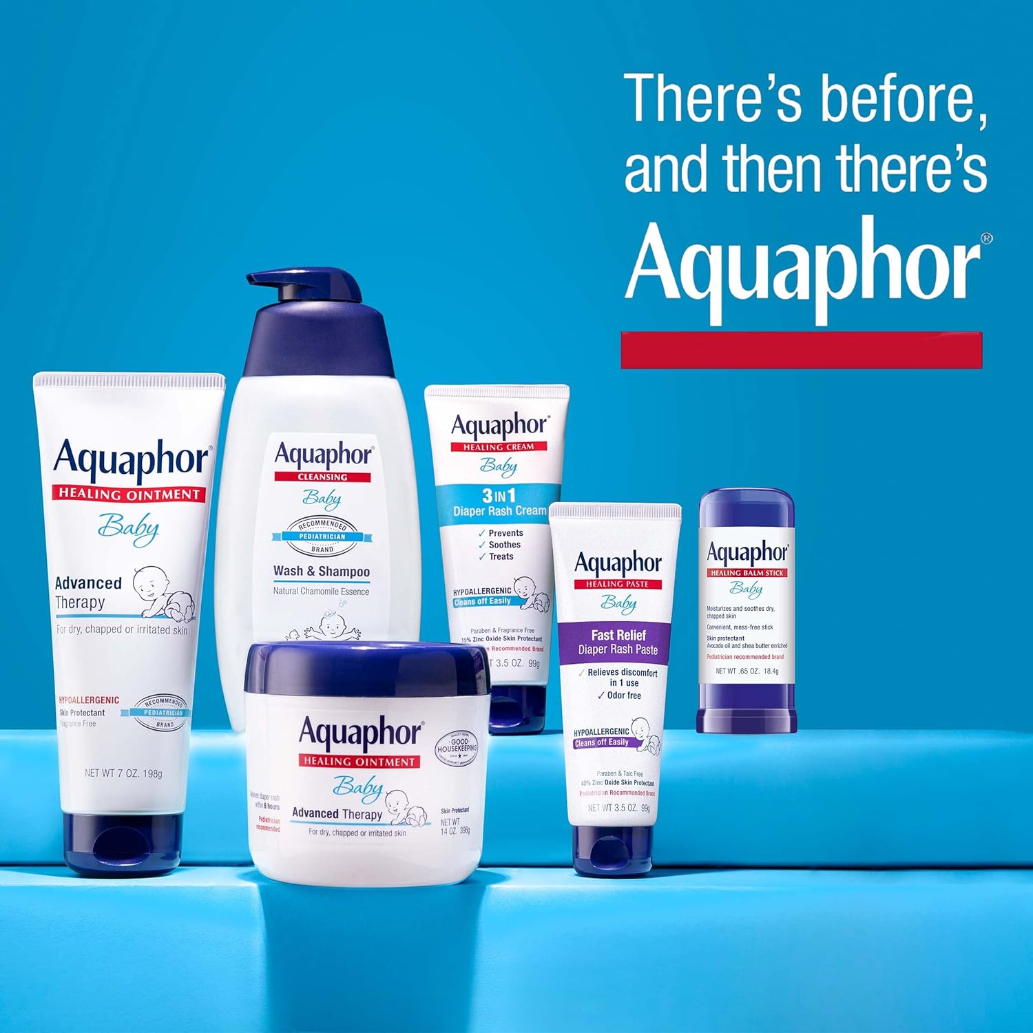 Aquaphor Baby Wash & Shampoo 500ml pump bottle with natural chamomile essence