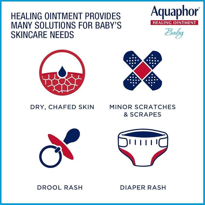 Aquaphor Baby Healing Ointment Advanced Therapy 14oz jar with benefits guide