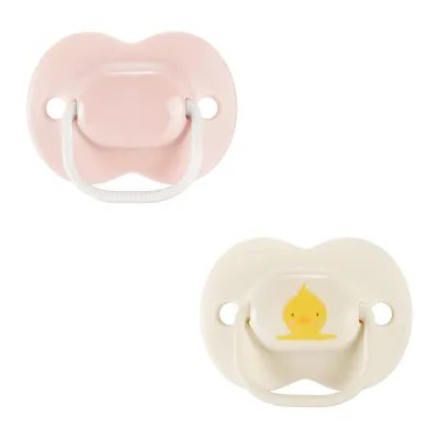Tommee Tippee Closer To Nature Anytime Soothers 0-6 months, 2 pack pink and cream