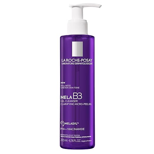 La Roche-Posay Mela B3 clarifying gel cleanser 200ml purple bottle