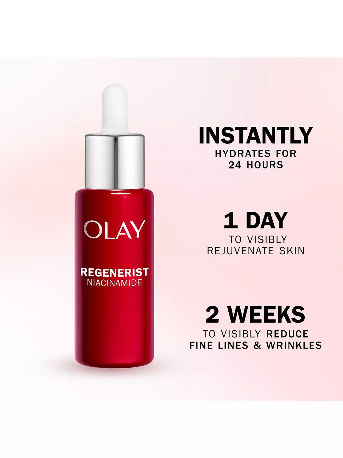 Olay Regenerist Niacinamide red serum bottle 40ml with dropper