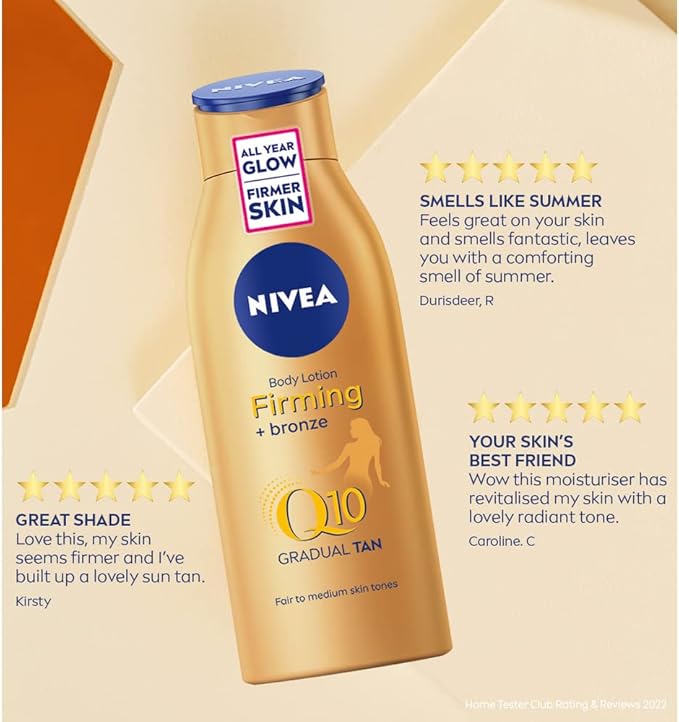NIVEA Q10 Gradual Tan Body Lotion Fair to Medium Skin 400ml bottle