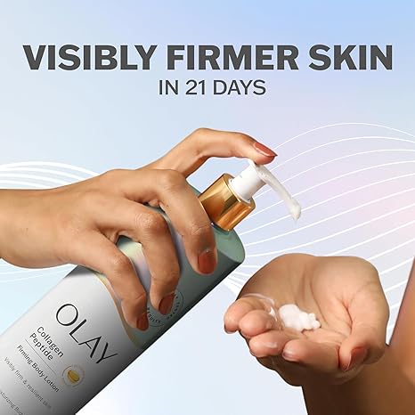 Olay Firming + Collagen 17oz body lotion pump bottle with applicator dispenser