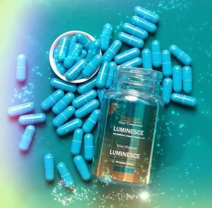 Makari Oralight Luminesce blue crystal capsules, 60 count skin brightening supplement