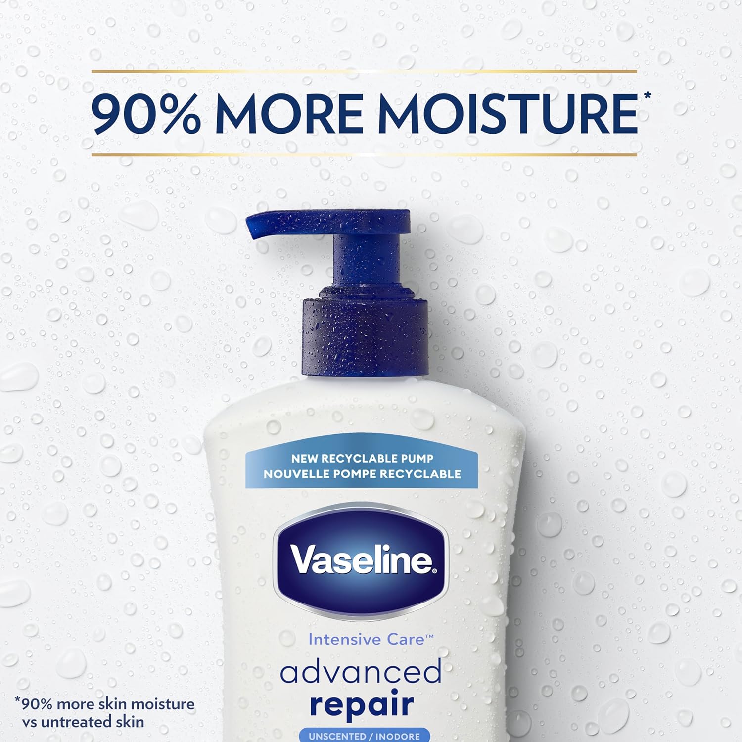 Vaseline Intensive Care Advanced Repair unscented healing lotion pump bottle 20.3oz