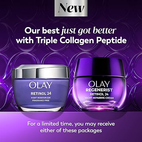 Olay Regenerist Retinol 24 Night Repair Cream fragrance free jar