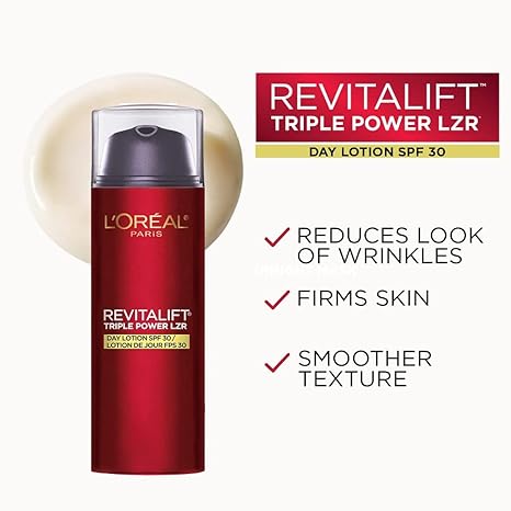 L'Oreal Revitalift Triple Power LZR Day Lotion SPF30, 1.7 ounce bottle